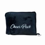 Kuschelkissendecke schwarz Cheer Pack bestickt
